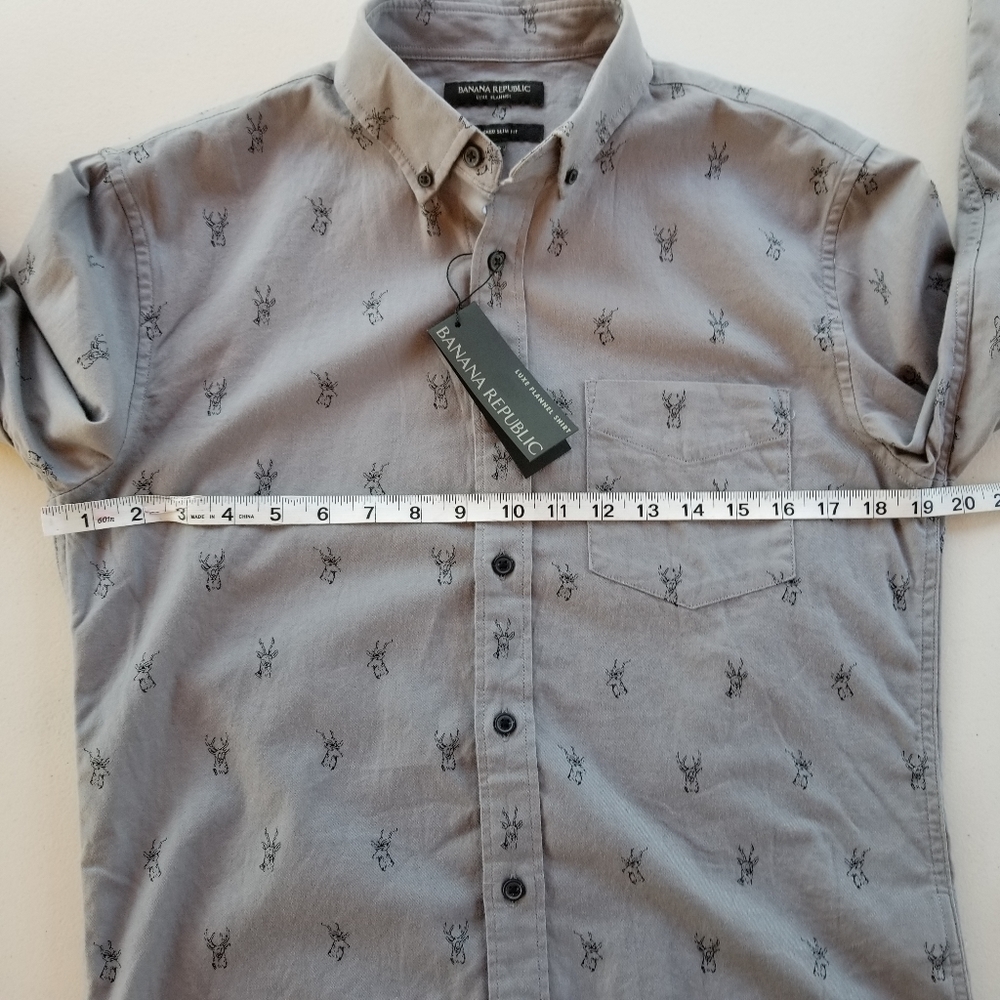 Banana Republic Luxe Flannel Deer Button Shirt - Picture 5 of 10